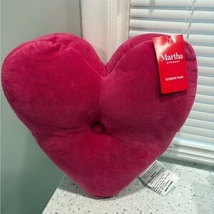 Martha Stewart Hot Pink Heart Velvet Pillow